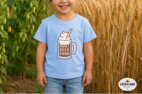Root Beer Snob - Blue - Kids Tee